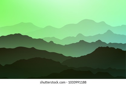 Light Green vector pattern with bubble shapes. Colorful illustration in abstract mountain style with gradient. Brand-new design for your ads, poster, banner.