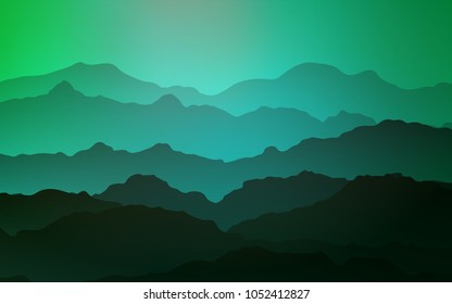 Light Green vector pattern with bubble shapes. Blurred geometric sample with gradient bubbles.  A completely new template for your business design.