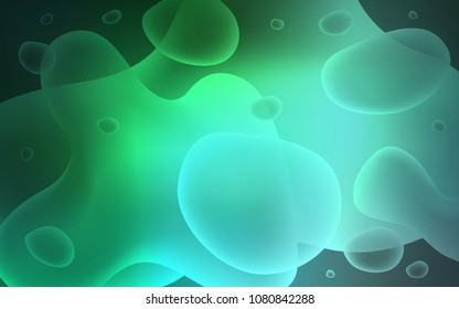 Light Green vector pattern with bubble shapes. A completely new color illustration in memphis style. New composition for your brand book.