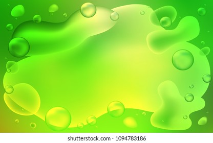 Light Green vector pattern with bubble shapes. Brand-new colored illustration in memphis style with gradient. The template for cell phone backgrounds.