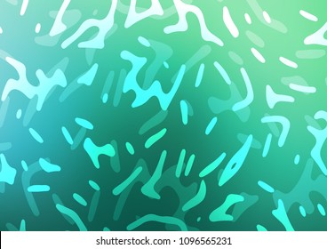 Light Green vector pattern with bubble shapes. Colorful abstract illustration with gradient lines. Pattern for your business design.