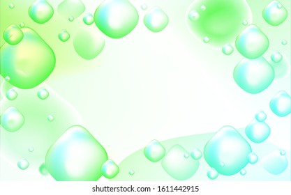 Light Green vector pattern with bubble shapes. Shining illustration, which consist of blurred lines, circles. A new texture for your  ad, booklets, leaflets.
