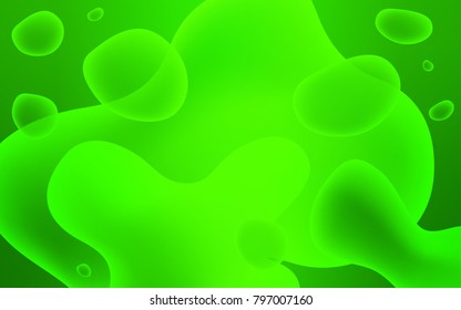 Light Green vector pattern with bubble shapes. Blurred geometric sample with gradient bubbles.  The template for cell phone backgrounds.