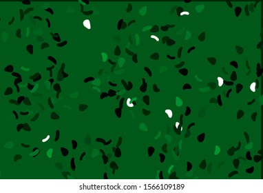 Light Green vector pattern with chaotic shapes. Decorative design in abstract style with random forms. Background for a cell phone.