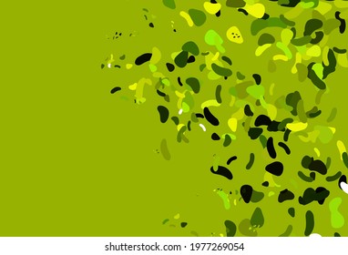 Light Green vector pattern with chaotic shapes. Illustration with colorful gradient shapes in abstract style. Elegant design for wallpapers.