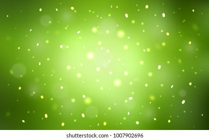 Light Green vector pattern with christmas snowflakes. Decorative shining illustration with snow on abstract template. The pattern can be used for year new  websites.