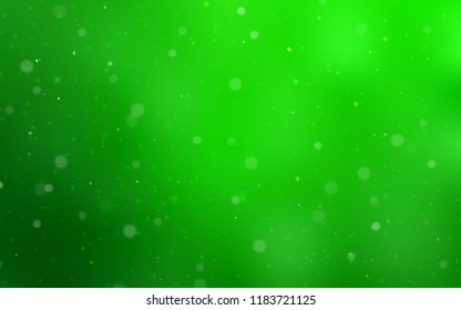 Light Green vector pattern with christmas snowflakes. Shining colored illustration with snow in christmas style. The template can be used as a new year background.