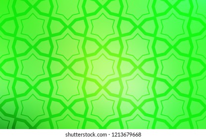 Light Green vector pattern with christmas stars. Glitter abstract illustration with colored stars. Smart design for your business advert.