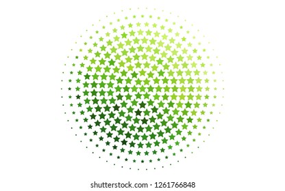 Light Green vector pattern with christmas stars. Modern geometrical abstract illustration with stars. Best design for your ad, poster, banner.