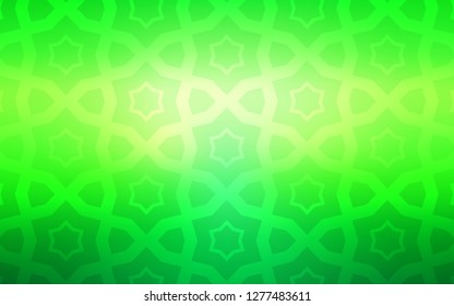 Light Green vector pattern with christmas stars. Stars on blurred abstract background with gradient. Template for sell phone backgrounds.