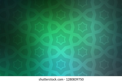 Light Green vector pattern with christmas stars. Modern geometrical abstract illustration with stars. Pattern for websites, landing pages.