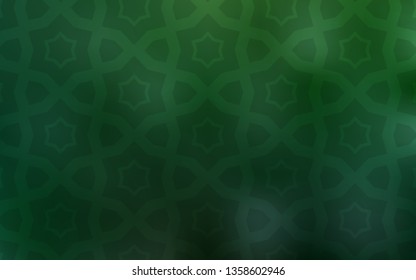 Light Green vector pattern with christmas stars. Stars on blurred abstract background with gradient. Pattern for new year ad, booklets.
