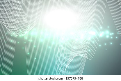 Light Green vector pattern with christmas ribbons. Blurred decorative design in anniversary style with confetti. New design for ad, poster, banner of your Party.
