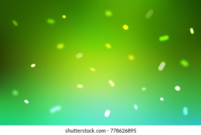 Light Green vector pattern with christmas snowflakes. Shining colored illustration with snow in christmas style. New year design for your business advert.