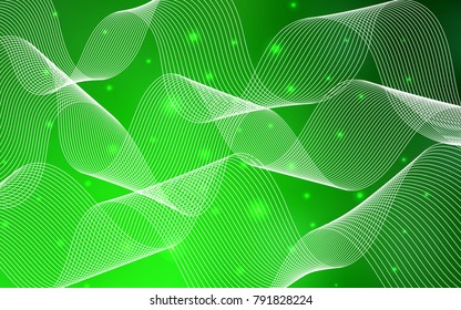 Light Green vector pattern with christmas ribbons. Decorative shining illustration with ribbons on abstract template. New design for ad, poster, banner of your Party.