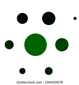 Light Green vector pattern with circles. Colorful illustration with gradient dots in nature style. Design for your commercials.