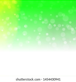 Light Green vector pattern with circles. Colorful illustration with gradient dots in nature style. Pattern for wallpapers, curtains.