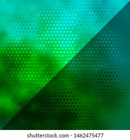 Light Green vector pattern with circles. Colorful illustration with gradient dots in nature style. New template for your brand book.
