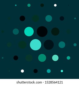 Light Green vector pattern with circles. Abstract illustration with colorful spots in nature style. Design for your commercials.