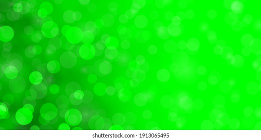 Light Green vector pattern with circles. Colorful illustration with gradient dots in nature style. Pattern for websites, landing pages.