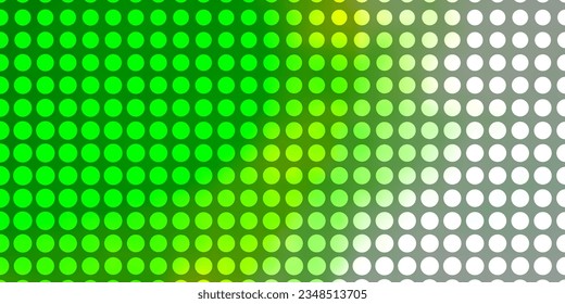 Light Green vector pattern with circles. Abstract decorative design in gradient style with bubbles. Pattern for wallpapers, curtains.
