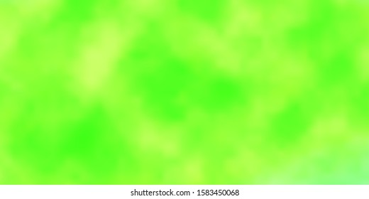 Light Green vector pattern with clouds. Shining illustration with abstract gradient clouds. Template for landing pages.