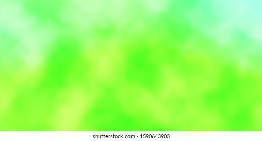 Light Green vector pattern with clouds. Shining illustration with abstract gradient clouds. Template for landing pages.
