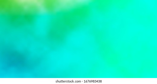 Light Green vector pattern with clouds. Colorful illustration with abstract gradient clouds. Pattern for your commercials.