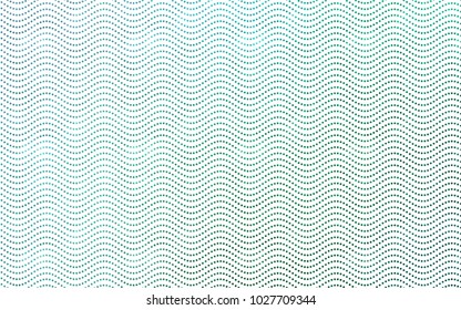 Light Green vector pattern with colored spheres. Geometric sample of repeating circles on white background in halftone style.