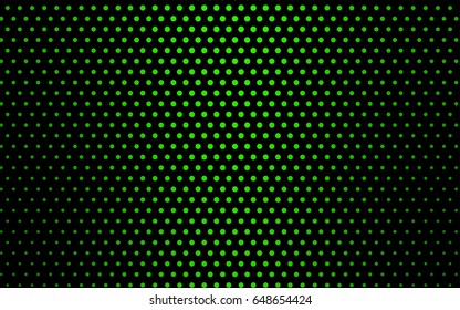 Light Green vector pattern with colored spheres. Geometric sample of repeating circles on white background in halftone style.
