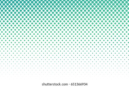 Light Green vector pattern with colored spheres. Geometric sample of repeating circles on white background in halftone style.