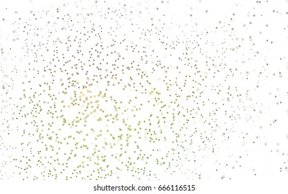 Light Green vector pattern with colored spheres. Geometric sample of repeating circles on white background in halftone style.