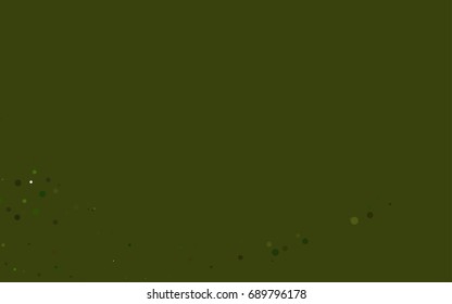 Light Green vector pattern with colored spheres. Geometric sample of repeating circles on white background in halftone style.