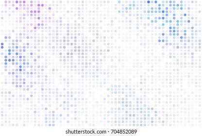 Light Green vector pattern with colored spheres. Geometric sample of repeating circles on white background in halftone style.