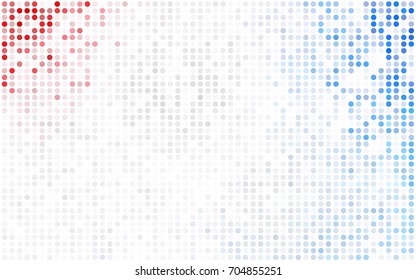 Light Green vector pattern with colored spheres. Geometric sample of repeating circles on white background in halftone style.