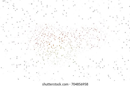 Light Green vector pattern with colored spheres. Geometric sample of repeating circles on white background in halftone style.
