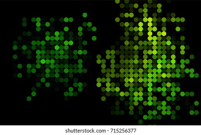 Light Green vector pattern with colored spheres. Geometric sample of repeating circles on white background in halftone style.