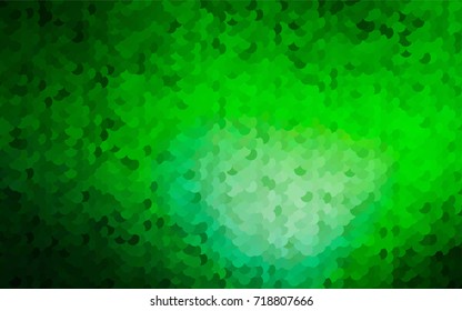 Light Green vector pattern with colored spheres. Geometric sample of repeating circles on white background in halftone style.
