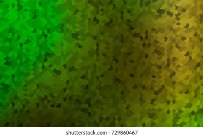 Light Green vector pattern with colored spheres. Geometric sample of repeating circles on white background in halftone style.