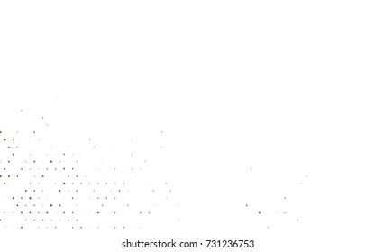 Light Green vector pattern with colored spheres. Geometric sample of repeating circles on white background in halftone style.