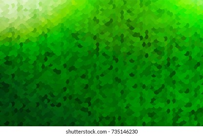 Light Green vector pattern with colored spheres. Geometric sample of repeating circles on white background in halftone style.
