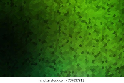 Light Green vector pattern with colored spheres. Geometric sample of repeating circles on white background in halftone style.