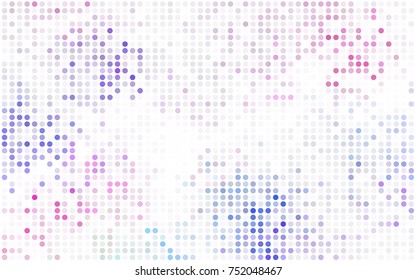 Light Green vector pattern with colored spheres. Geometric sample of repeating circles on white background in halftone style.