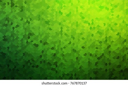 Light Green vector pattern with colored spheres. Geometric sample of repeating circles on white background in halftone style.