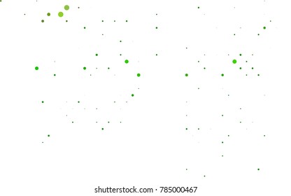 Light Green vector pattern with colored spheres. Geometric sample of repeating circles on white background in halftone style.