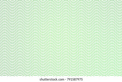 Light Green vector pattern with colored spheres. Geometric sample of repeating circles on white background in halftone style.