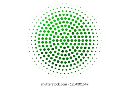 Light Green vector pattern with colorful hexagons. Glitter abstract illustration in hexagonal style. Pattern can for your ad, booklets.
