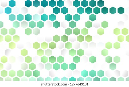 Light Green vector pattern with colorful hexagons. Design in abstract style with hexagons. New design for website's poster, banner.