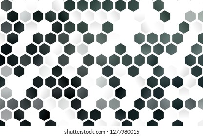 Light Green vector pattern with colorful hexagons. Illustration with set of colorful hexagons. New design for website's poster, banner.