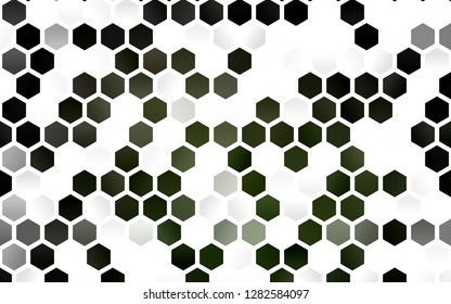 Light Green vector pattern with colorful hexagons. Glitter abstract illustration in hexagonal style. Pattern for ads, leaflets.